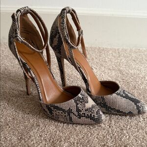 Elegant Snakeskin Patterned Heels